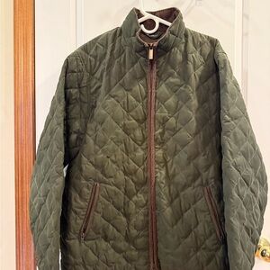 Eddie Bauer Forest Green Quilted Puffer Jacket